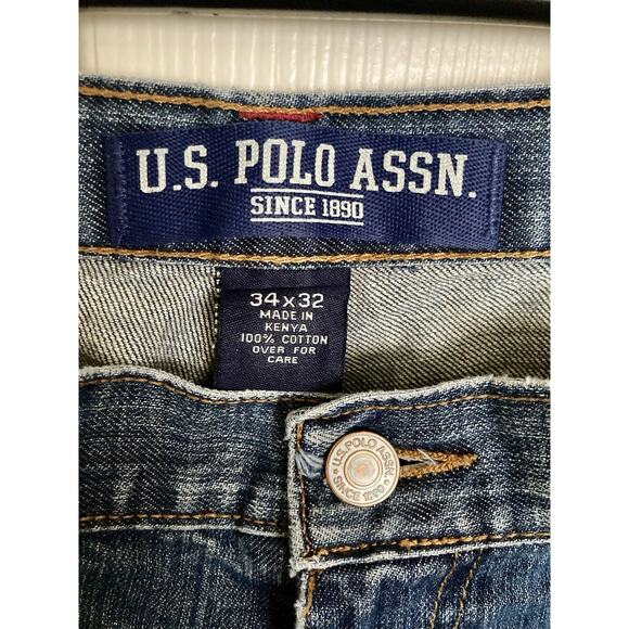 Vintage Polo Assn Baggy Jeans Mens 31x30 Denim Y2K 90s Skater Hip Hop - Picture 13 of 14